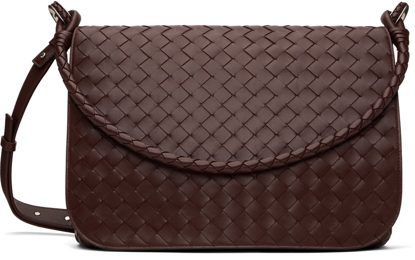 Torba za rame Bottega Veneta Bottega Veneta Swing Messenger Bag Smeđa | 795074V2HL12130