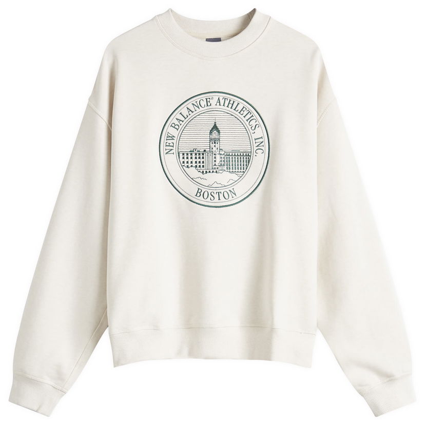 Dukserice New Balance Varsity Oversized Crewneck Sweatshirt Bijela | WT43553-LIT