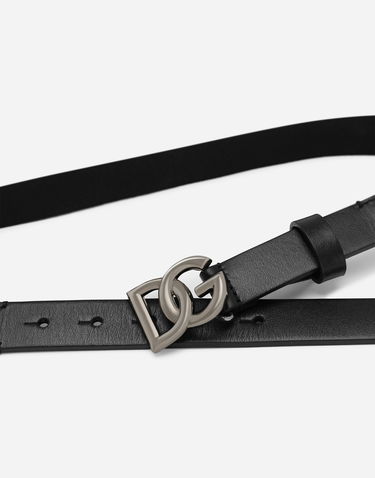 Pojasevi Dolce & Gabbana Dolce & Gabbana Calfskin and Elastic Belt Crna | EC0086AQ61680999, 2