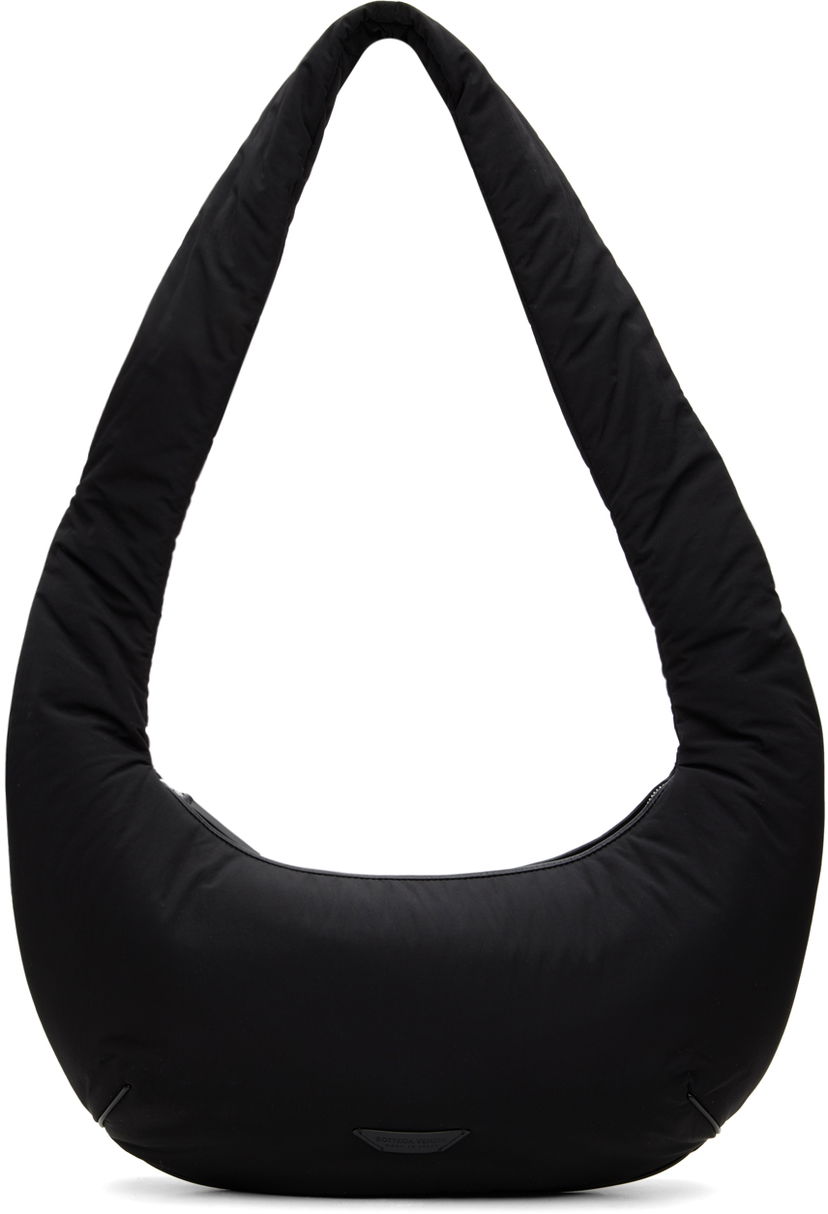 Torba za rame Bottega Veneta Bottega Veneta Borsa Light Paper Shoulder Bag Crna | 776219VCQGD
