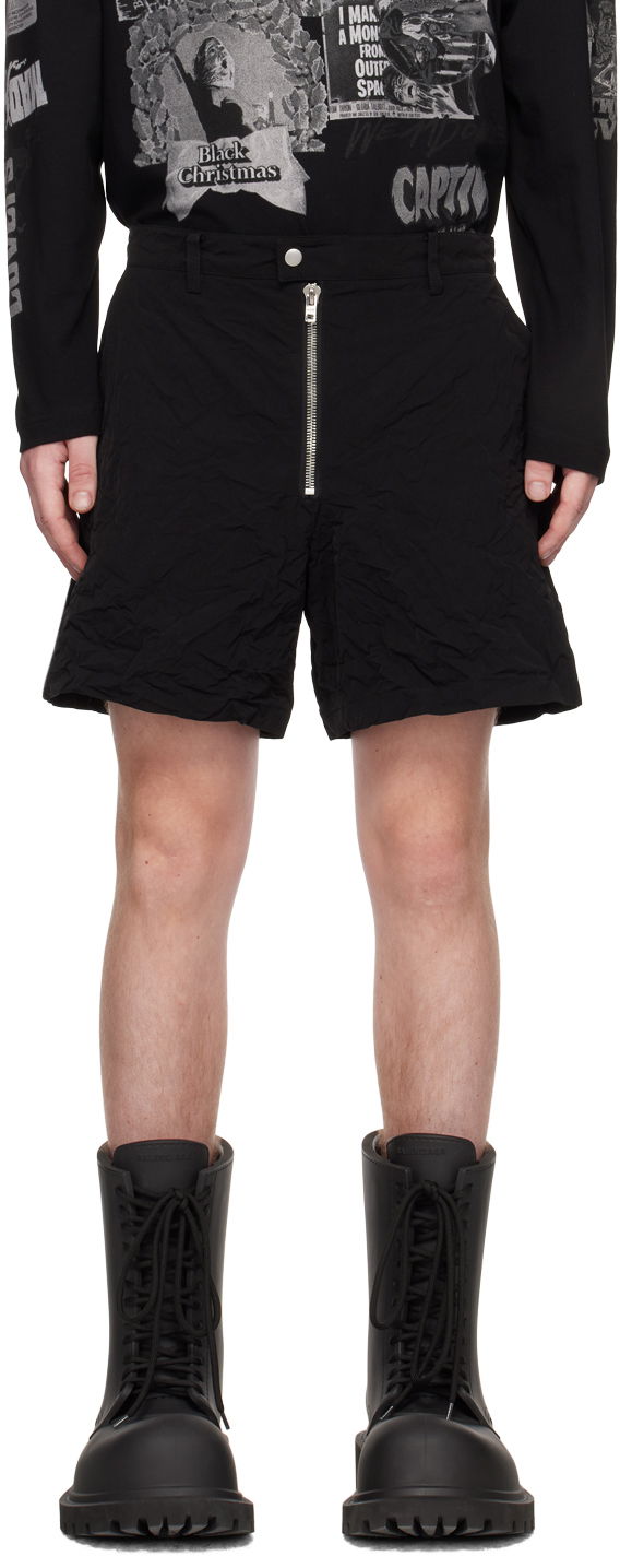 Kratke hlače We11done We11done Crumpled Shorts Crna | WD-PT1-23-271-M-BK
