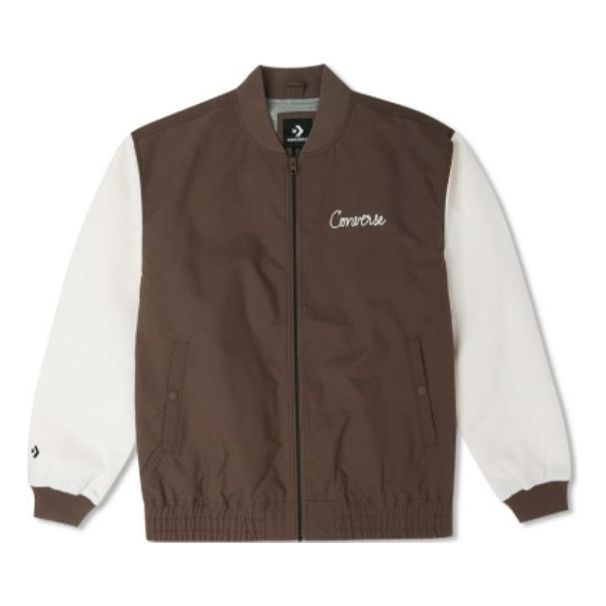 Bomber jakna Converse Chain Stitch Woven Jacket Smeđa | 10025514-A01