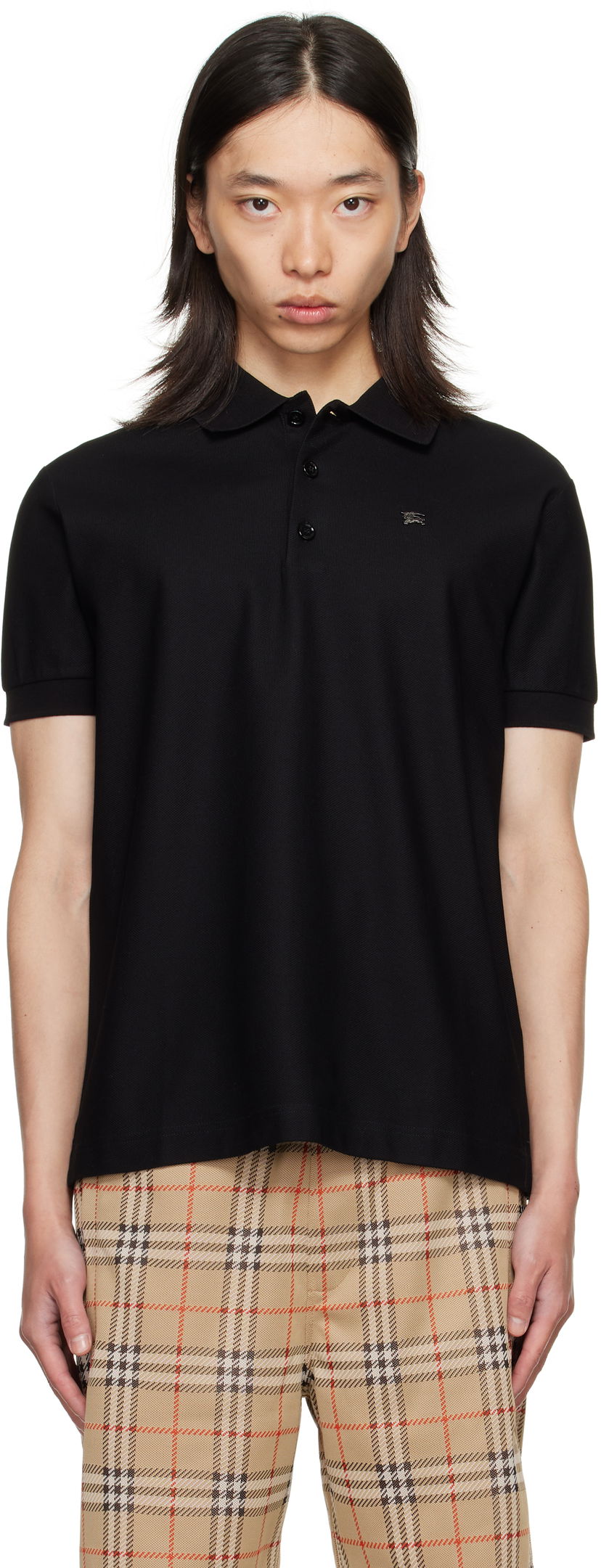 Polo majica Burberry Burberry EKD Cotton Polo Crna | 8116183