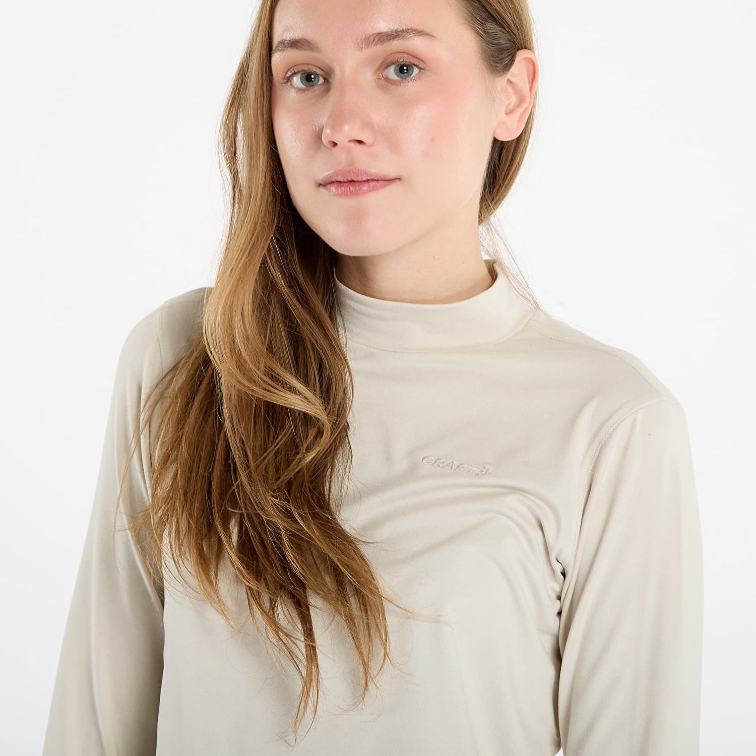 Majica kratkih rukava Craft Flow Long Sleeve Mock Neck Top Bež | 1916290-214200, 1