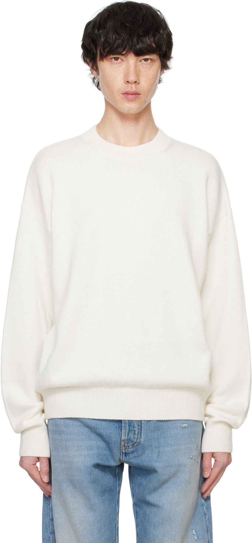 Džemper Palm Angels Monogram Series Knit Sweater Bijela | PMHE054F24KNI0020310