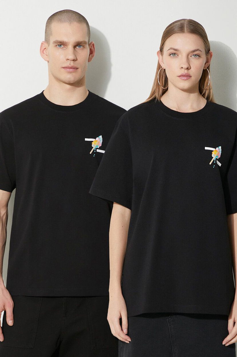 Majica kratkih rukava Filling Pieces Gelato T-Shirt With Print Crna | 74434021861