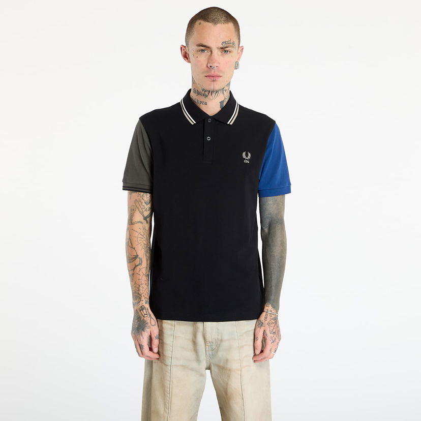 Polo majica Comme des Garçons Comme des Garçons SHIRT x Fred Perry Polo Knit Višebojno | FP-T501-W25 Black