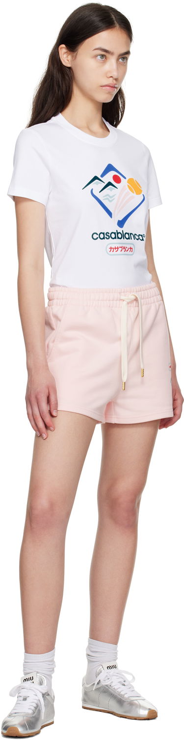 Majica kratkih rukava Casablanca Casablanca Montagne Sportif T-Shirt Bijela | WPF25-JTS-020-01, 4