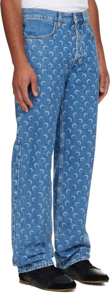 Jeans Marine Serre Moon Laser Baggy Jeans Plava | MPA070BCDEN0002, 1