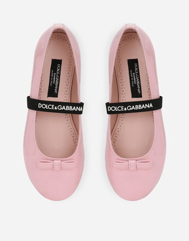 Tenisice i cipele Dolce & Gabbana Patent Leather Ballet Flats With Bow Ružičasta | D11294A483180400, 3