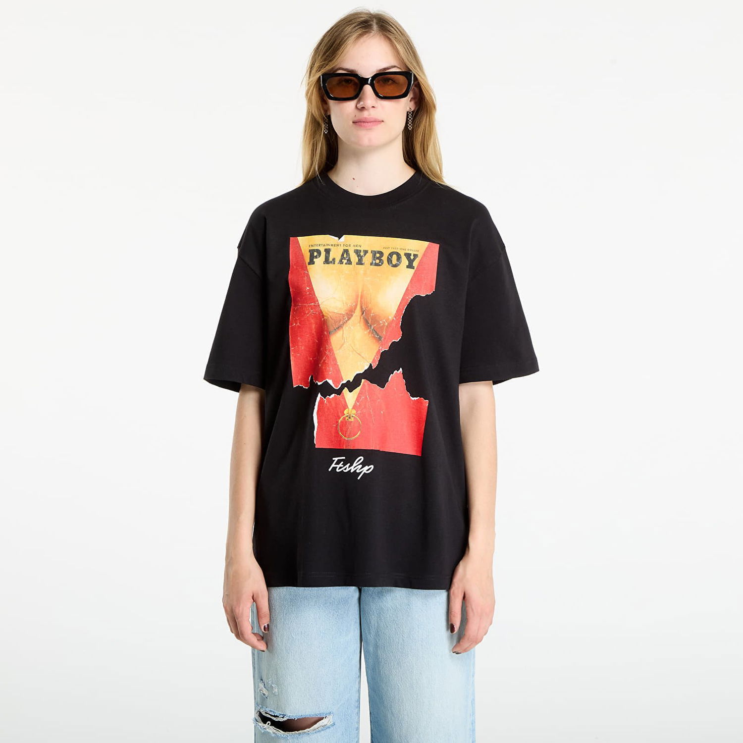 Majica kratkih rukava Footshop Playboy x FTSHP Cover Tee 1973/7 UNISEX Black Crna | FTSHP_523, 1