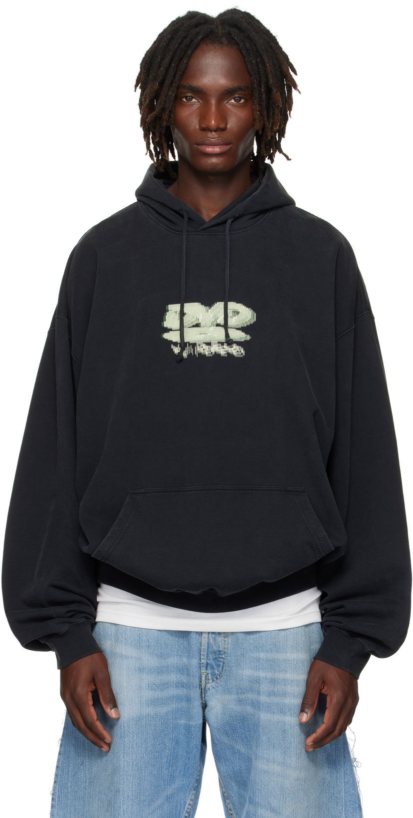 Dukserice VETEMENTS Vetements 'DVD' Oversized Hoodie Crna | UH76HD380B