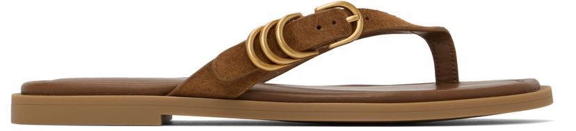 Njega cipela rag & bone rag & bone Gia Suede Thong Sandals Smeđa | WFF25SF1003SU03