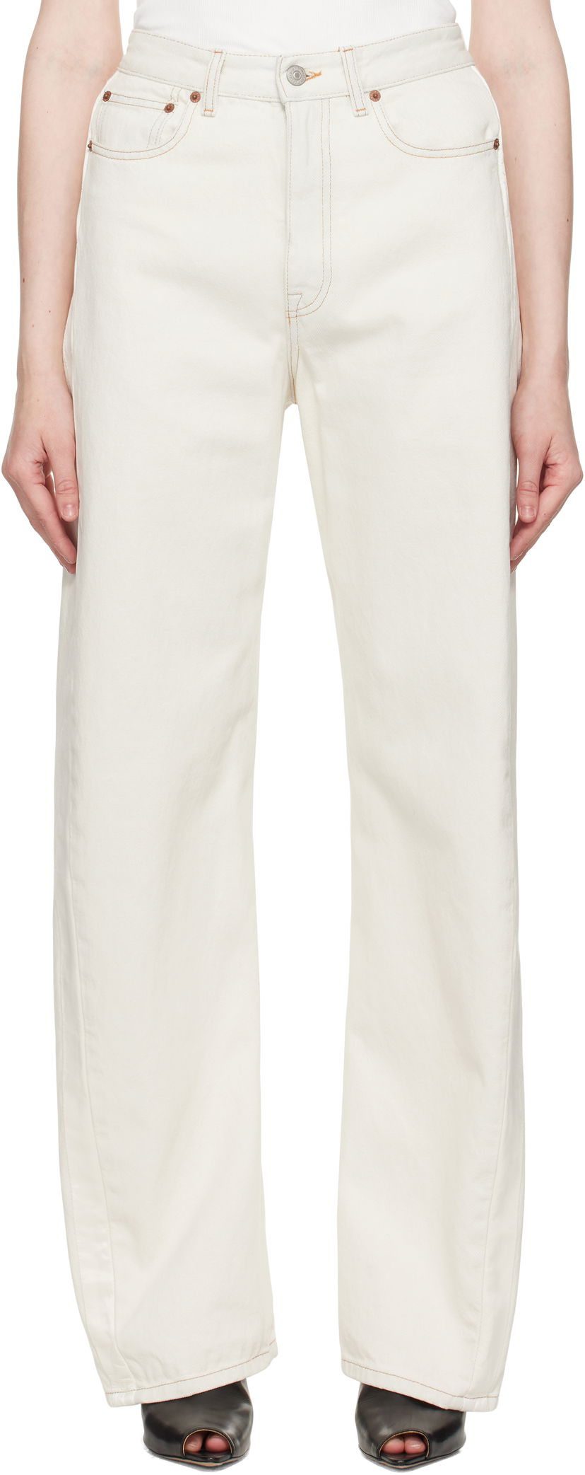 Jeans Maison Margiela MM6 Maison Margiela 5 Pocket Jeans Bijela | S62LB0190 M30018