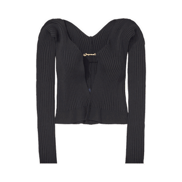 Džemper Jacquemus La Maille Pralu Longue Cardigan Crna | 223KN500 2190 990, 0