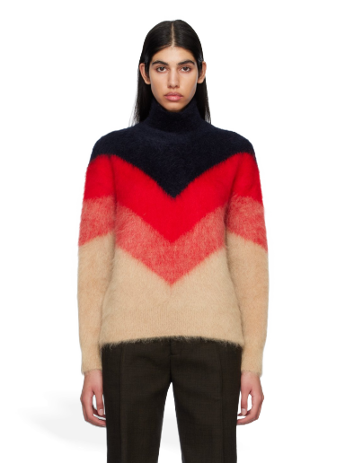 Džemper Bottega Veneta Chevron Turtleneck Crvena | 734071 V2M90