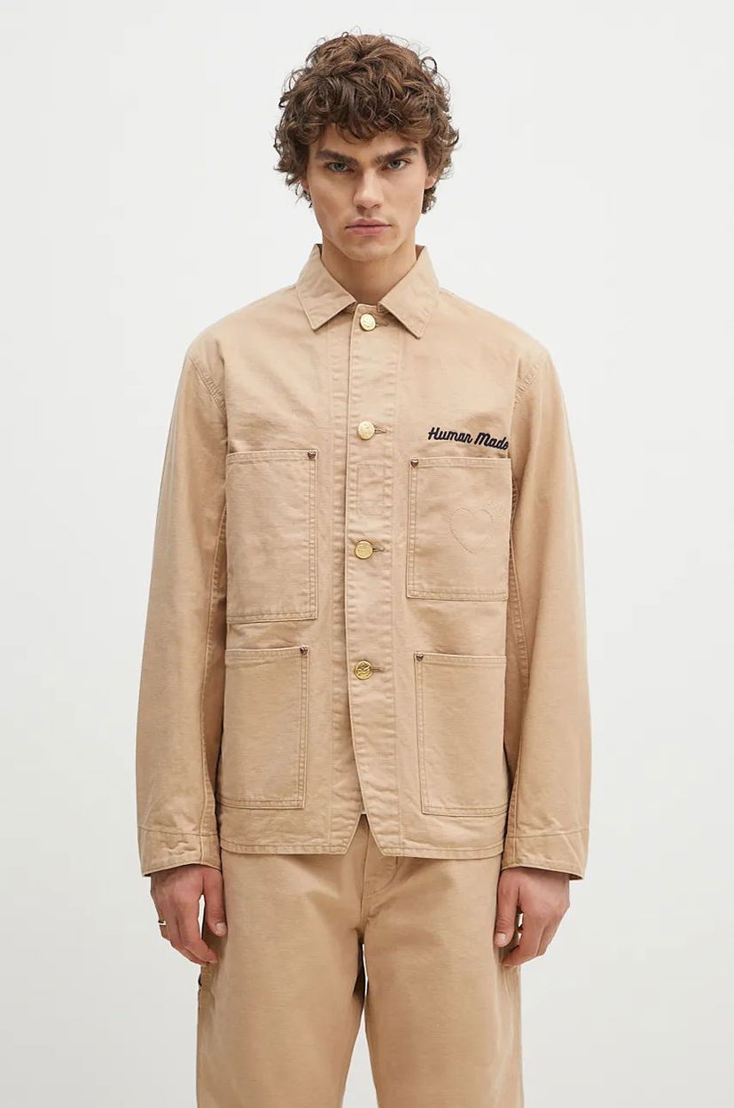 Jakna Human Made Washed Duck Coverall Jacket Bež | HM28JK013