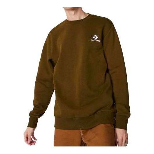 Džemper Converse Star Chevron Embroidered Crew Sweatshirt Smeđa | 10008816-A17