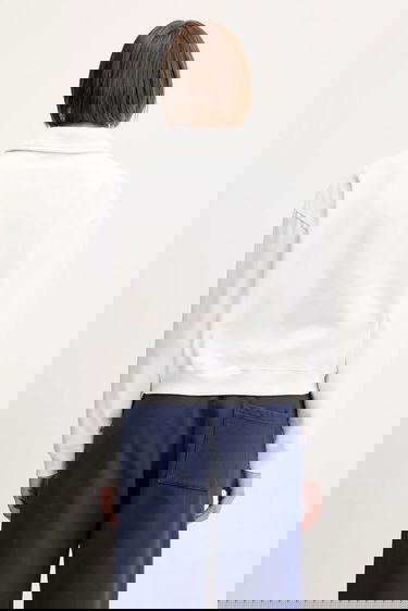 Dukserice Sporty & Rich Sporty & Rich Crown Country Embroidered Cropped Polo Bijela | ST072612202WH01, 2