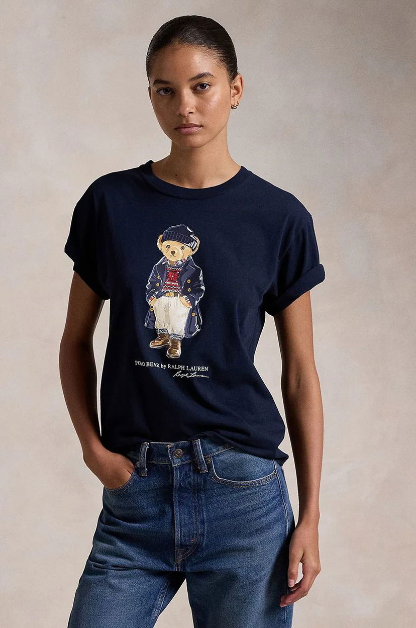 Majica kratkih rukava Polo by Ralph Lauren Navy Blue Graphic T-Shirt Plava | 211947944