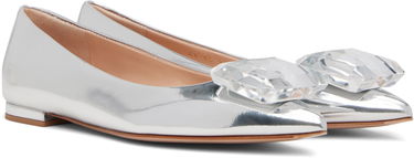 Tenisice i cipele Gianvito Rossi Metallic Crystal-Embellished Jaipur Ballerina Flats Metalik | G22131-05RIC-MET, 3