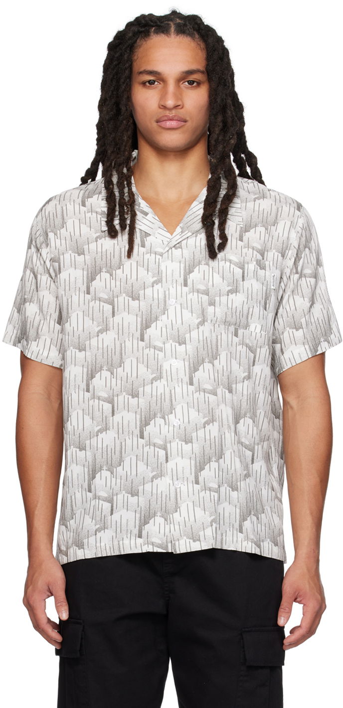 Košulja BILLIONAIRE BOYS CLUB Billionaire Boys Club City Rain Short Sleeve Button-Up Shirt Bijela | B23127