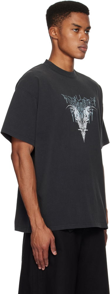 Majica kratkih rukava VETEMENTS Vetements Bone 'V' Graphic Regular T-Shirt Crna | UA66TR670B, 1