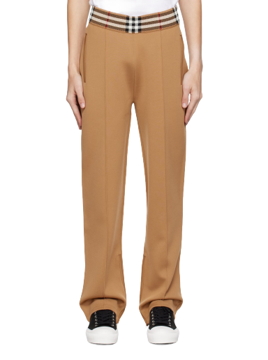 Trenirka Burberry Check Trim Sweatpants Bež | 8071863