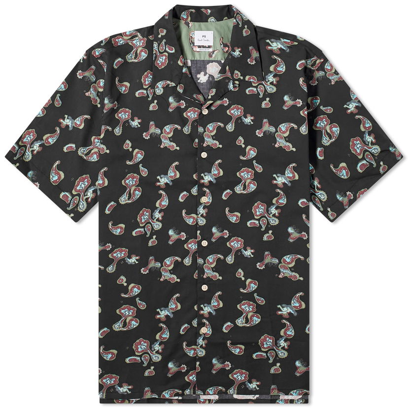 Košulja Paul Smith Paul Smith Printed Vacation Shirt, Size Large Crna | M2R-114R-M21967-79