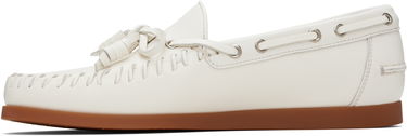 Tenisice i cipele Valentino Valentino Garavani Palm Avenue Buffalo Leather Boat Shoes Bijela | 7Y2S0K85PNJ, 2