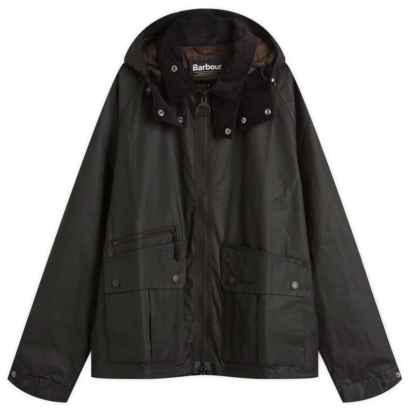 Jakna Barbour Re-Engineered Bardon Spey Wax Jacket, Size Large Crna | MWX2482BK71