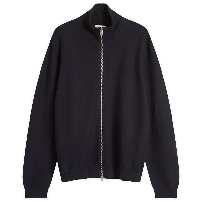Džemper NORSE PROJECTS Links Cotton Linen Zip Jacket, Size Large Tamnoplava | N45-0635-7004
