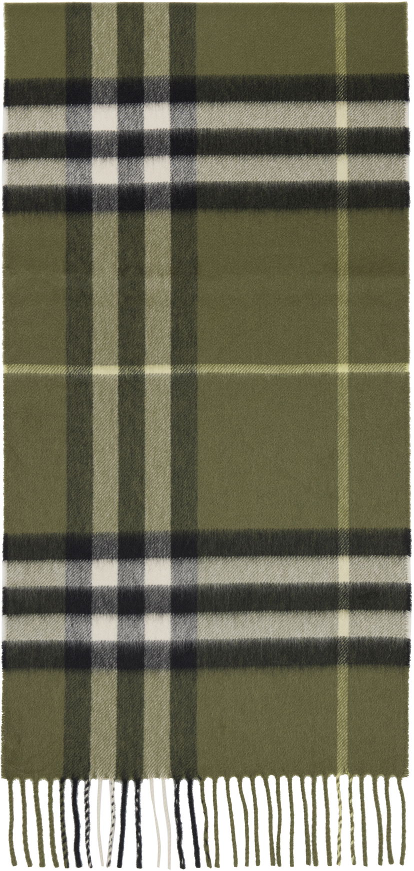 Šal Burberry Burberry Check Cashmere Scarf Zelena | 8112646