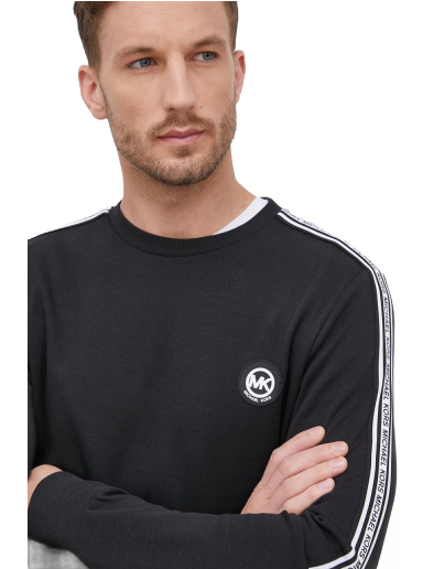 Dukserice Michael Kors Logo Tape Cotton Blend Sweatshirt Crna | CS250QA5MF