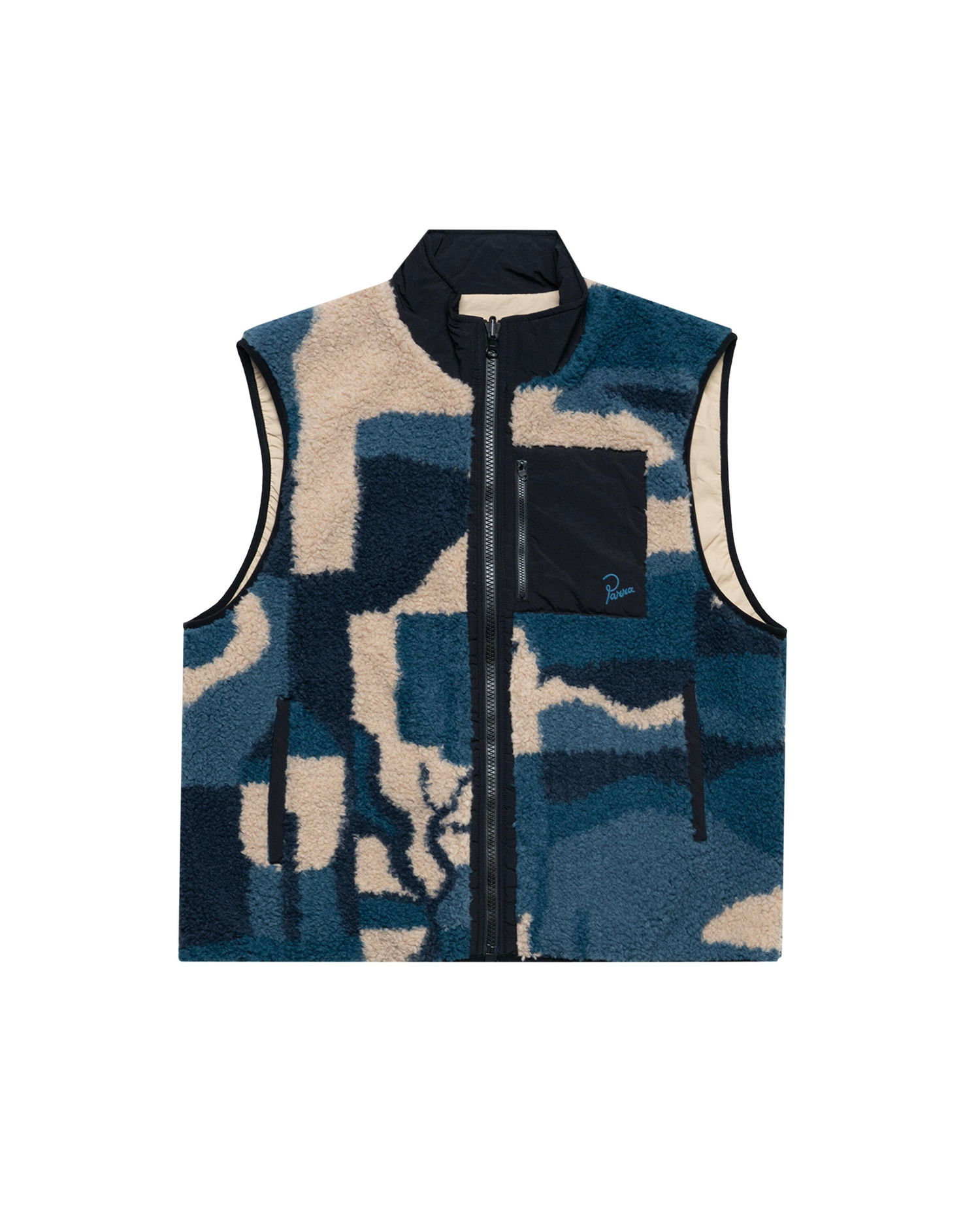 Prsluk By Parra Parra Infinite Bird Reversible Vest Plava | 54250, 0