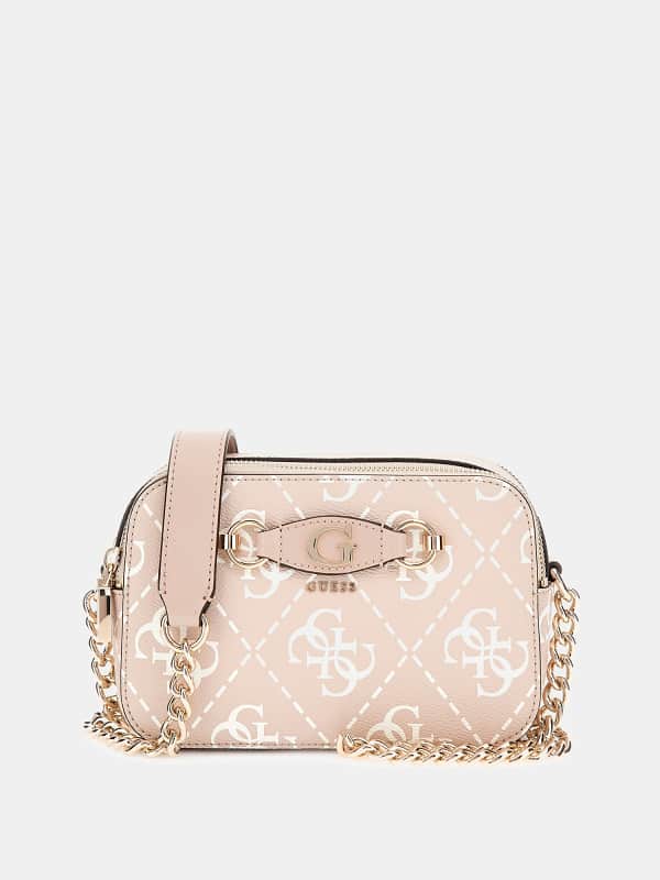 Ručna torbica GUESS Izzy 4G Logo Mini Crossbody Bag Ružičasta | HWOQ8654140