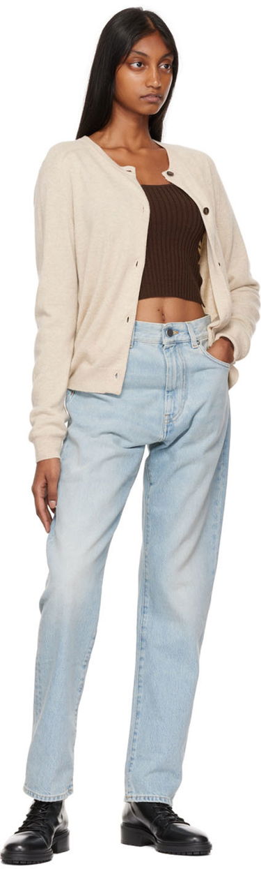Džemper Loulou de Saison Loulou de Saison Assens Cropped Ribbed Sweater Smeđa | ASSENS, 3