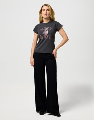 Majica kratkih rukava Wrangler Wild West Graphic Slim Shrunken T-Shirt XS Siva | 112370767:XS, 2