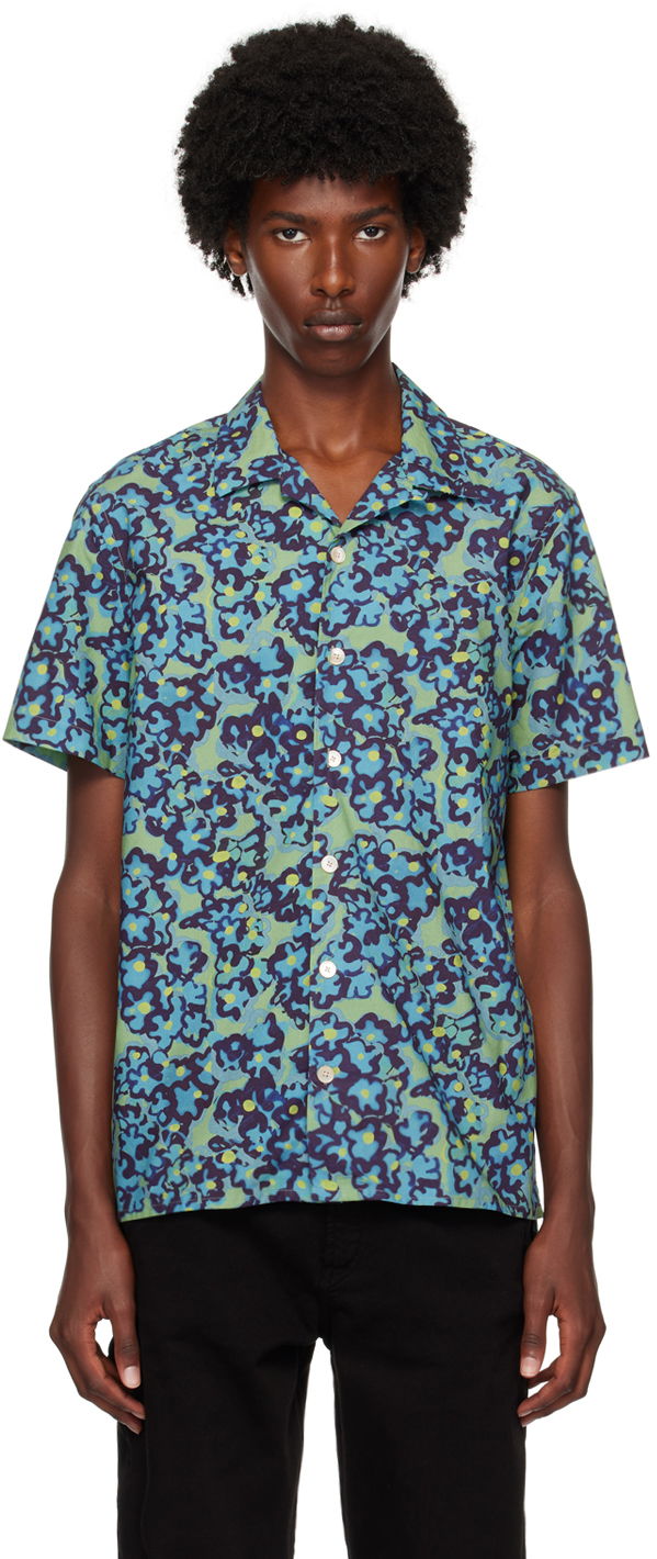 Košulja Paul Smith PS Paul Smith Printed Shirt Plava | M2R-114R-N22103-34