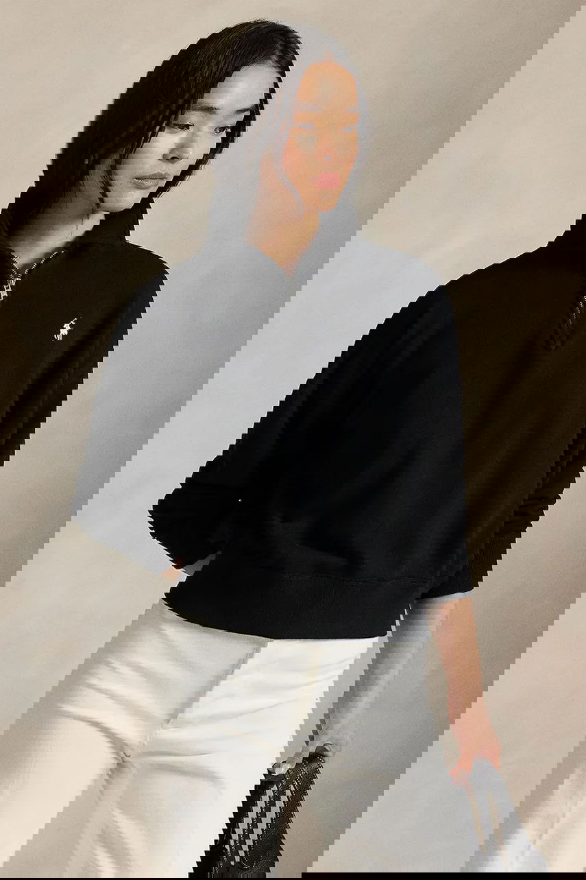 Dukserice Polo by Ralph Lauren Polo Ralph Lauren Half-Zip Fleece Sweatshirt Crna | 211971696, 0