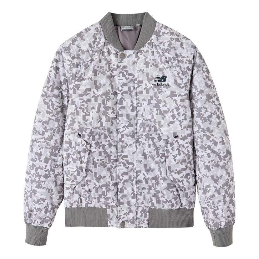 Bomber jakna New Balance Athletic Camo Full-Zip Coat Siva | NP546023-MIX