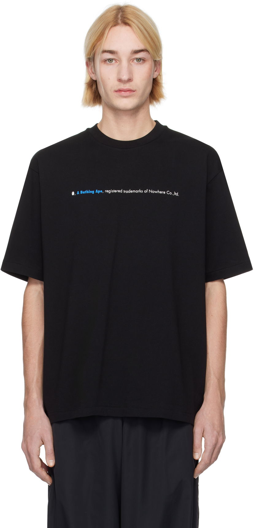 Majica kratkih rukava BAPE Relaxed Fit Logo T-shirt Crna | 001TEK801319M