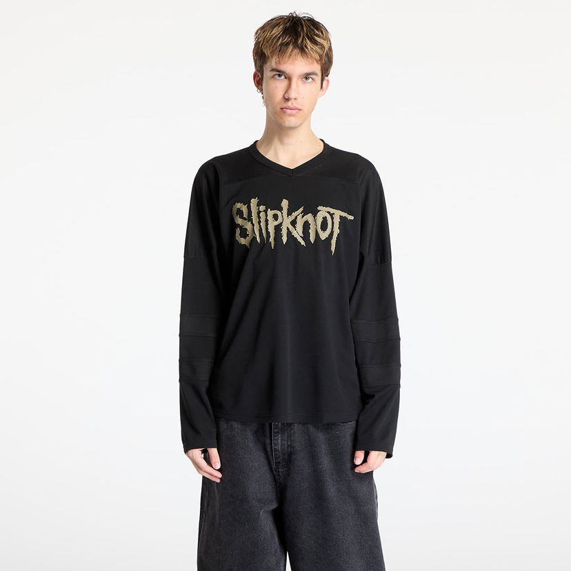 Džemper Pleasures PLEASURES x Slipknot X-Ray Hockey Jersey Crna | P25SK012 BLACK