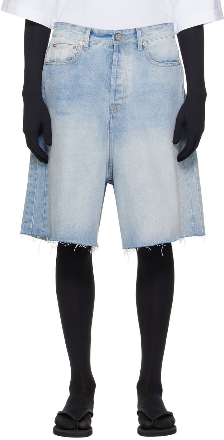 Kratke hlače VETEMENTS Faded Denim Shorts Plava | UE64SS200N