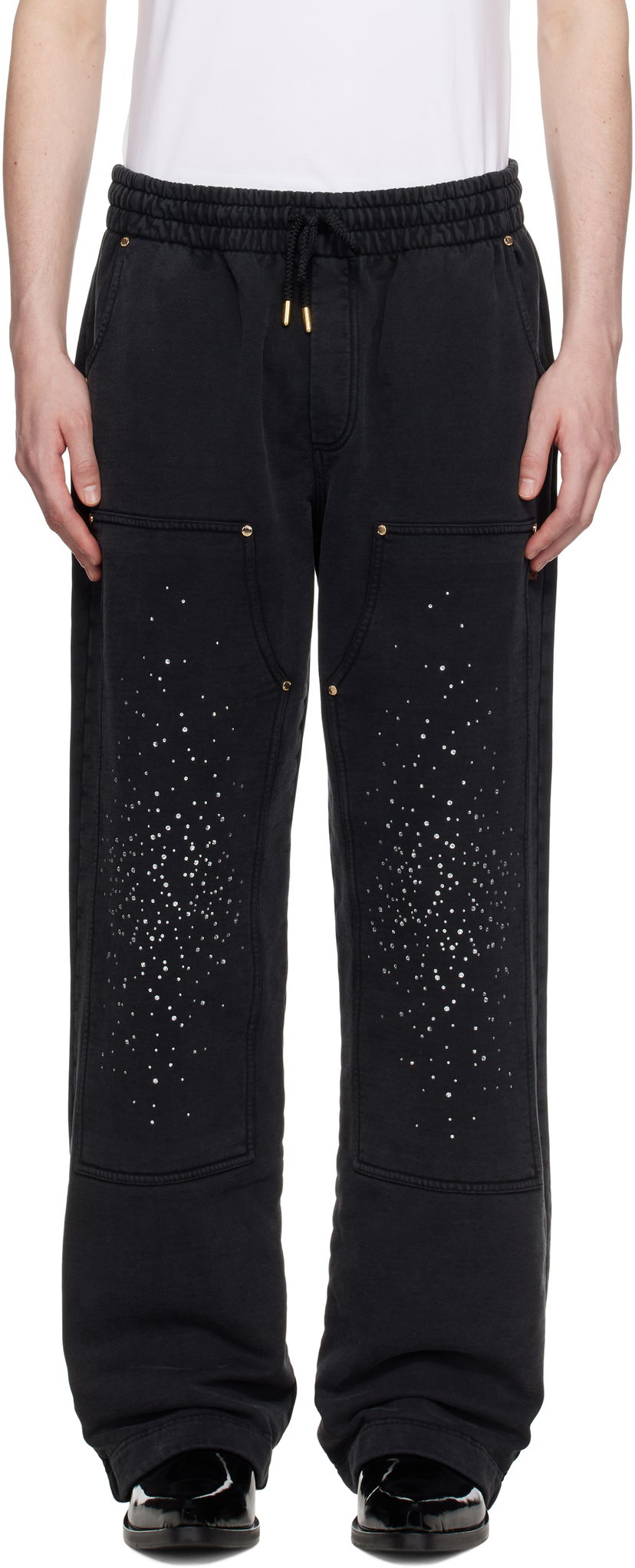 Trenirka Casablanca Casablanca 'La Prémonition' Crystal Embellished Lounge Pants Crna | U-MS25-JTR-245-01
