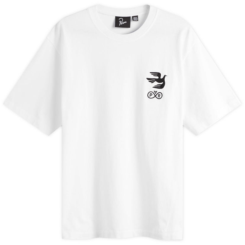 Majica kratkih rukava By Parra Parra Infinite Bird Logo T-Shirt, Size Large Bijela | 54215-WHT