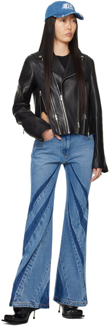 Jakna Dion Lee Cropped Leather Biker Jacket Crna | C4048P23, 3
