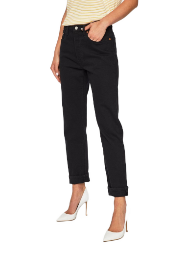 Jeans Levi's 501 High Rise Straight Crop Jean Crna | 36200-0085