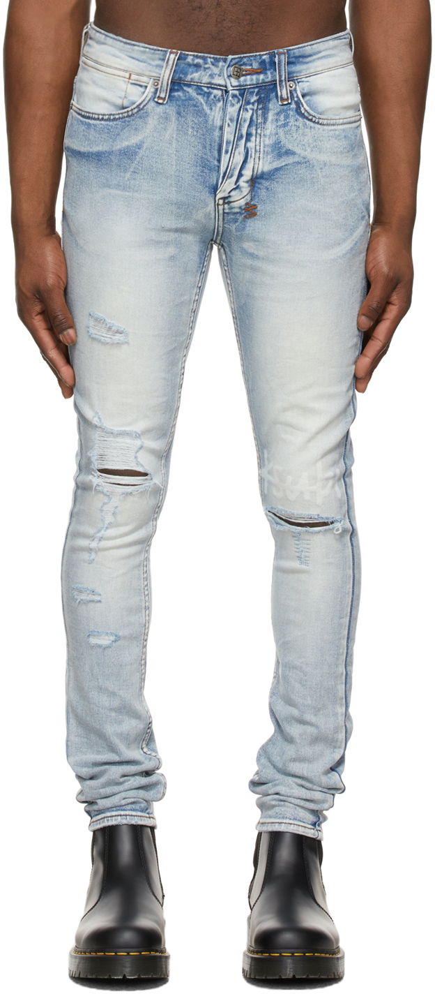 Jeans Ksubi Ksubi Van Winkle 1999 City High Distressed Jeans Plava | 5000007148