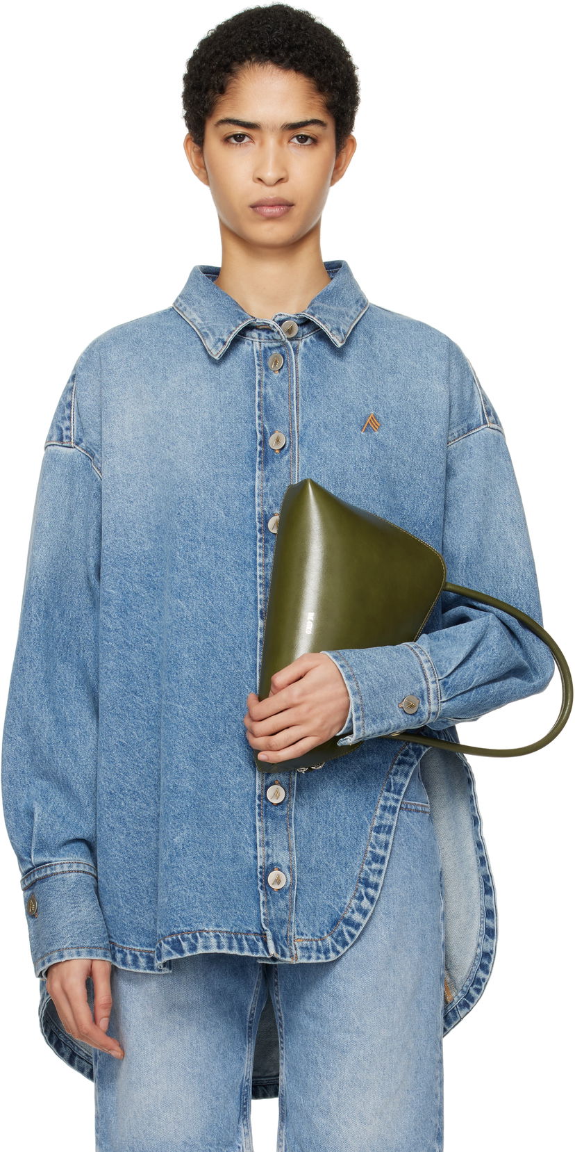 Košulja The Attico Attico Diana Denim Shirt Plava | 250WCB00068 DDD085AA